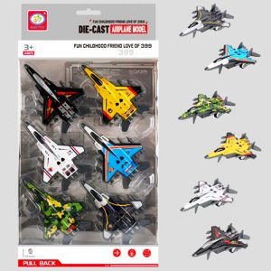 6 aviones diseños dierentes, celeste, blanco, negro, amarillo, camuflaje militar y negro con blanco